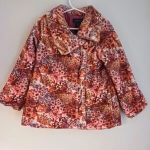 Cynthia Rowley Girls Floral Coat - Multicolor Size 4T